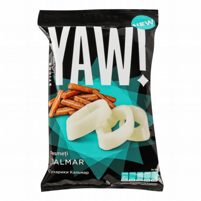 Sausmaizītes YAW Sticks ar kalmāra garšu 50g (20.05.2025) Moldova