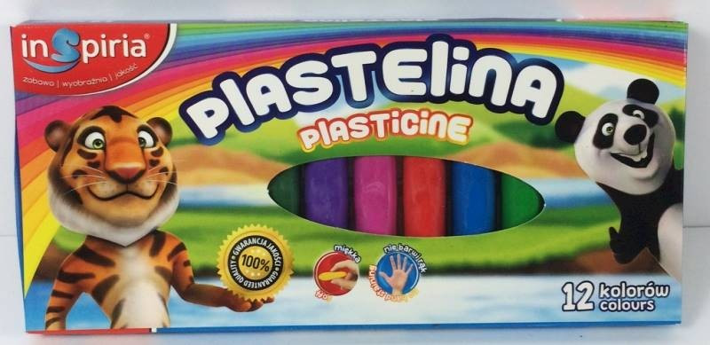 Plastalīns 12 krāsas Inspiria