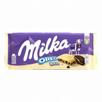 Šokolāde Milka baltā ar oreo cepumiem 100g (20.02.26) Vācija