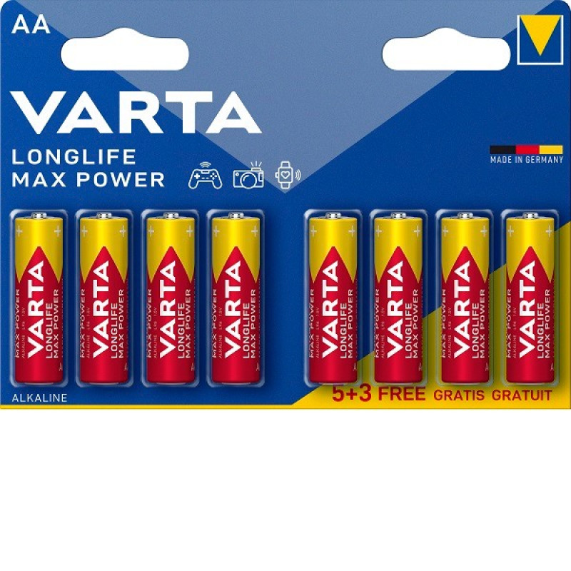 Baterijas Varta AA LR06  Max Power (cena par 1gb) 1*8