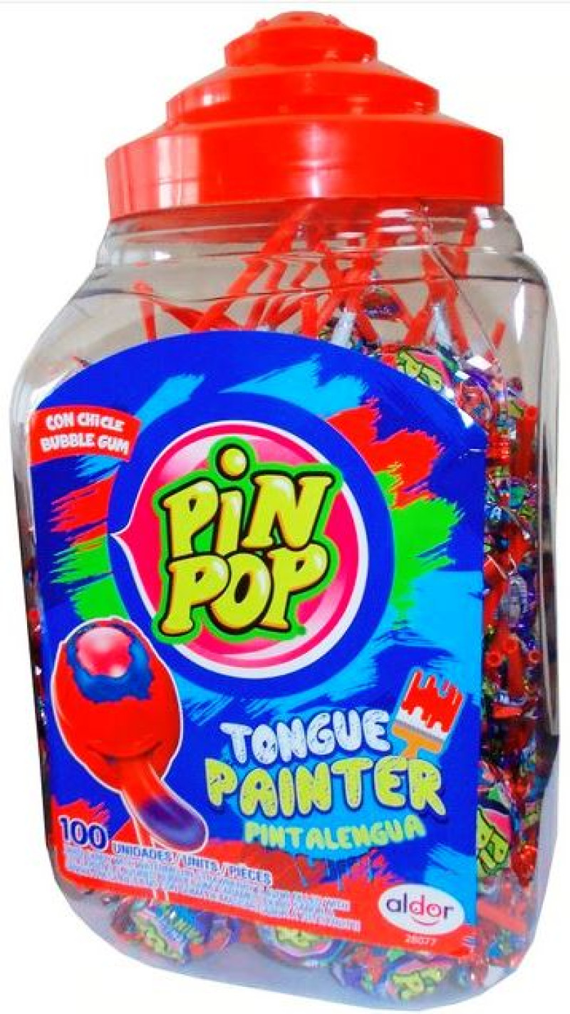Ledenes uz kociņa PinPop Tounge Painter 17g*100 (30.05.2027)Kolumbija