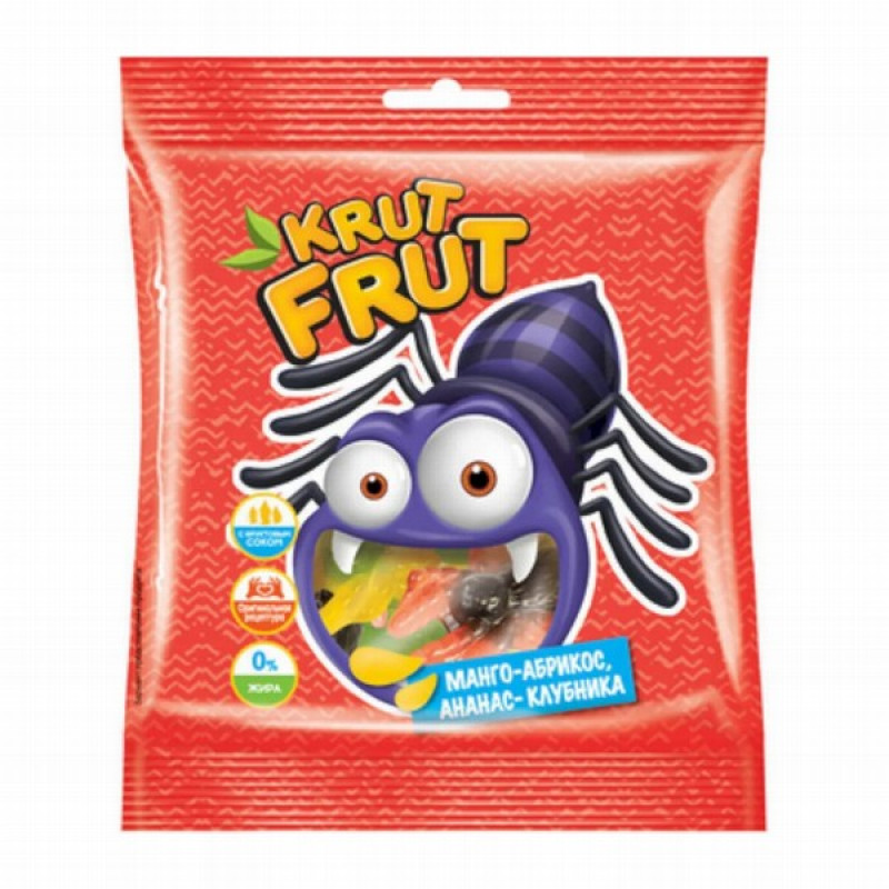 Želejkonfektes Krut frut Zirnekļi 100g (05.03.2026) Krievija