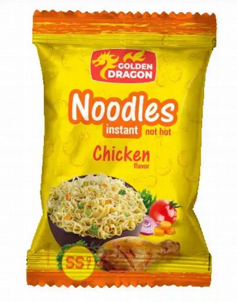 Nūdeles Golden Dragon ātri pagatavojamās ar vistas garšu 55g 1/60  (13.04.26) Ukraina 