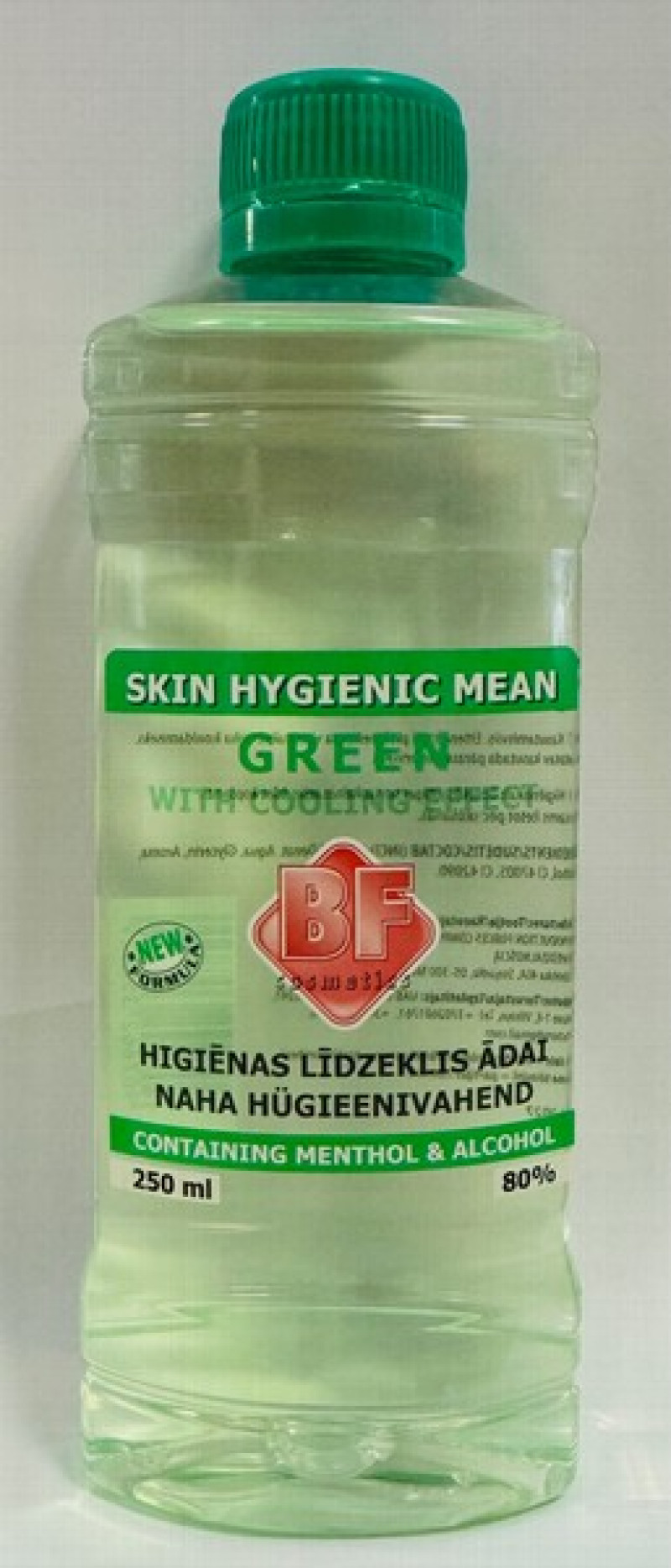 Kosmētiskais spirts 80% GREEN 250ml (02.2027) Polija