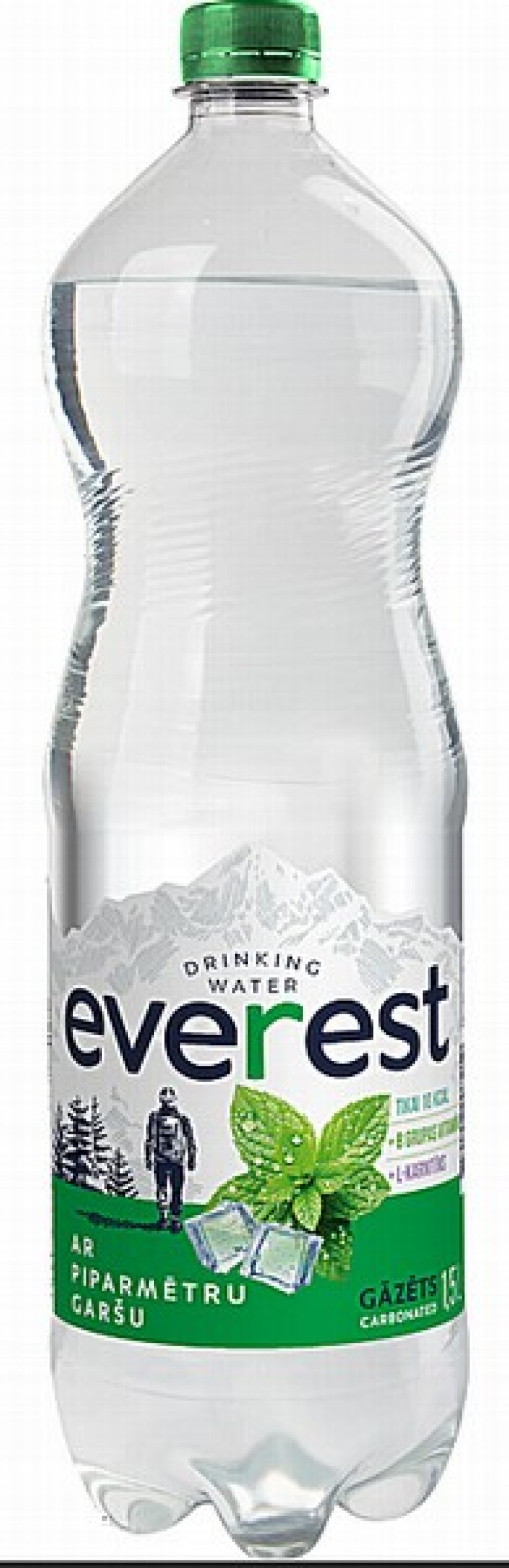 Dzeramais ūdens Gutta Everests ar piparmētru gāzēts 1.5L 1/6 (23.12.26) DEP maksa 0.10 eiro Latvija