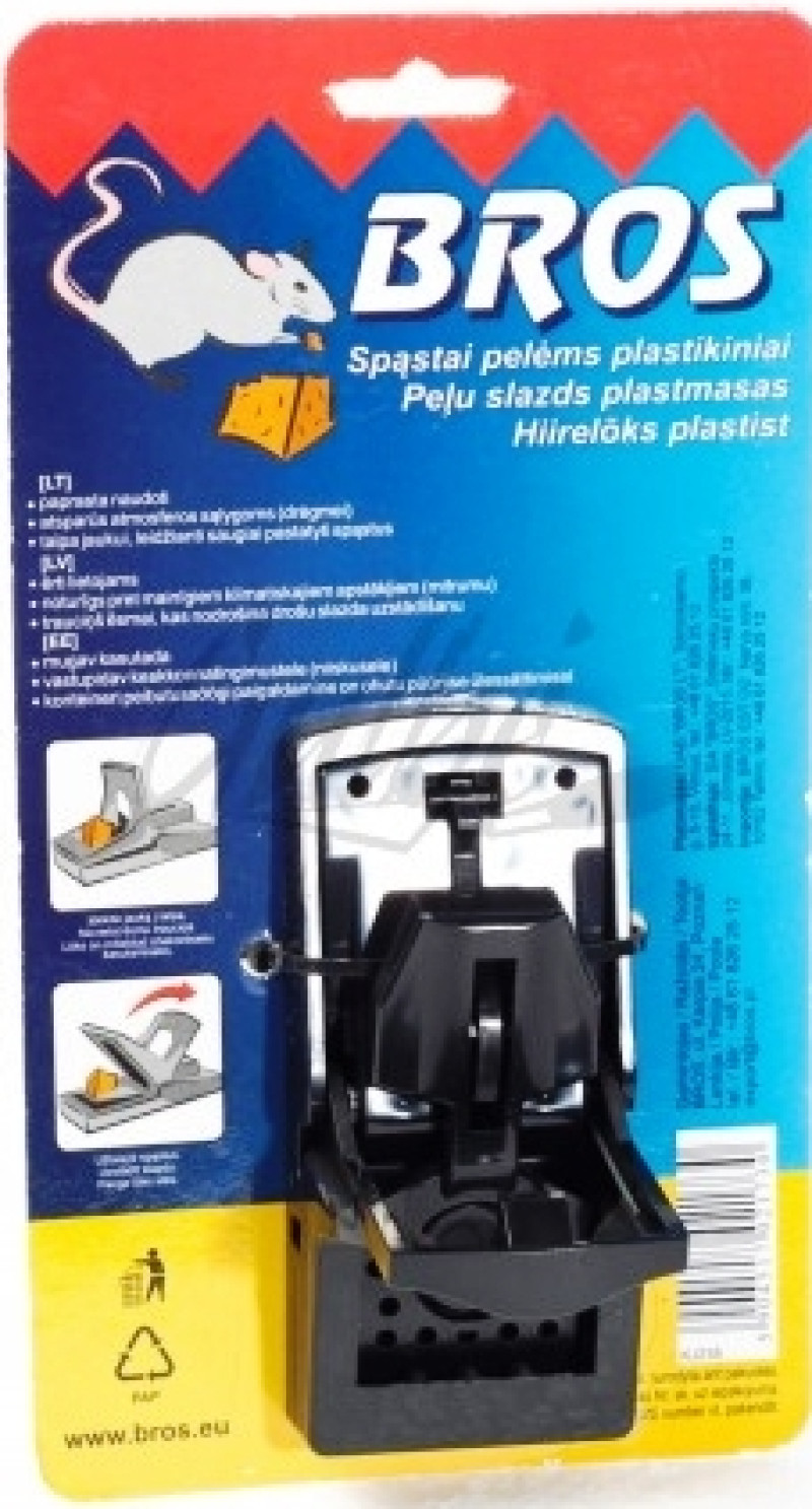 Peļu slazds plastika BROS Polija