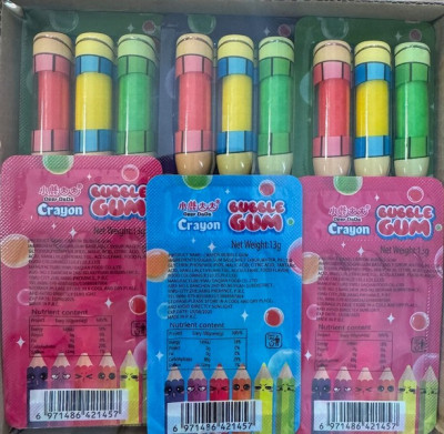 Košļājamā gumija Crayon zīmuļi 12g*30gb (15.08.2025) Ķīna