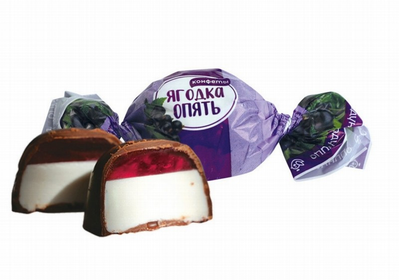Šokolādes konfektes Jagodka Opjatj ar želeju 1kg Sladunica (27.06.26) Krievija