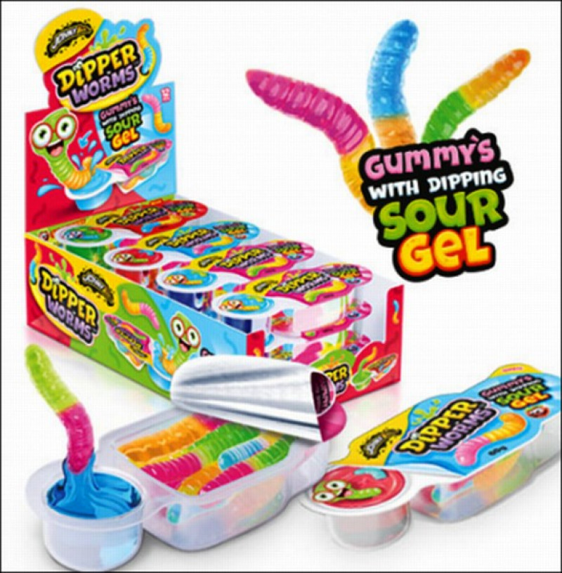 Želejkonfektes Worms Dipper Johny Bee 60g*12gb (23.04.2027) Ķīna
