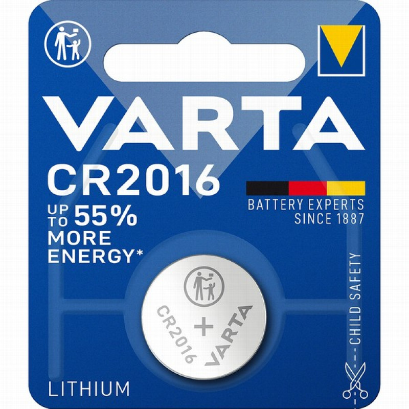 Baterija Varta CR2016 3V litija BL1 Ķīna