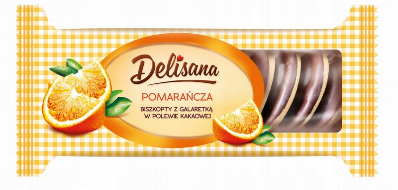 Cepumi Delisana ar Apelsīnu želeju šokolādes glazurā 135g (29.03.26) Polija