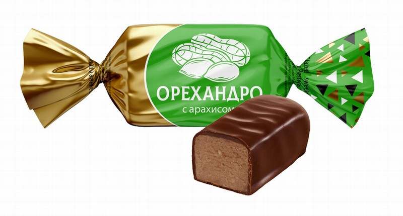 Šokolādes konfektes Orehandro arahis 1kg Ņevskij(07.06.26) Krievija