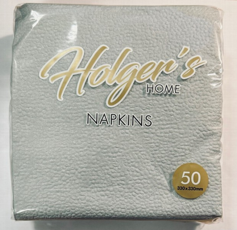 Salvetes Holger's Pelēkas 33x33 50gb 1-kārtu