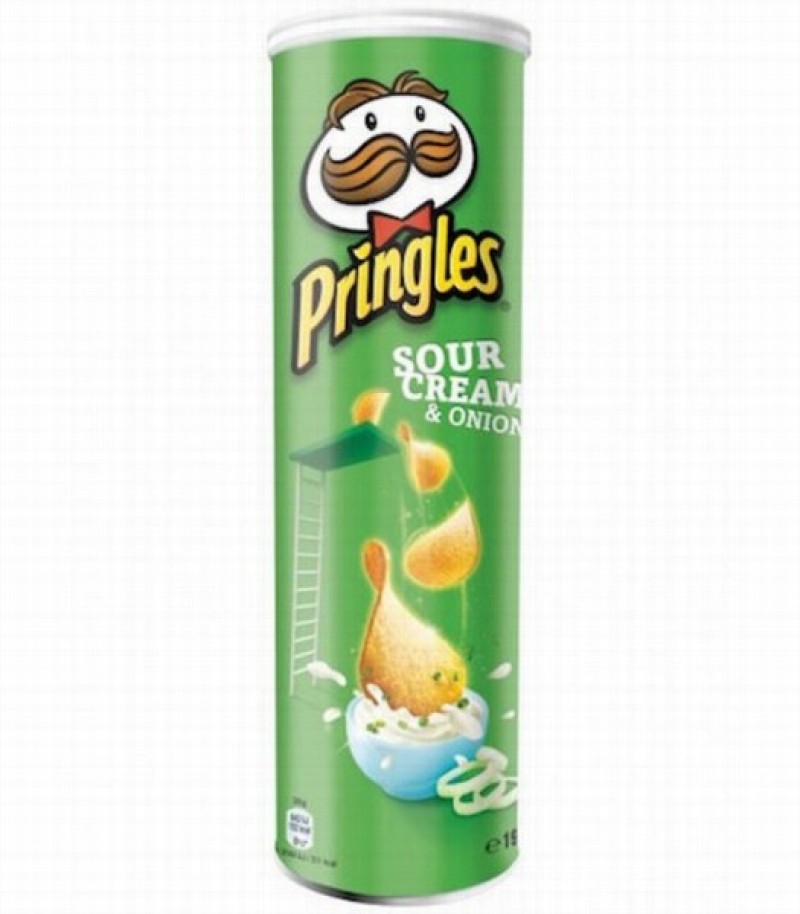 Čipsi Pringles ar Krējuma - sīpolu garšu 165g 1/18 (16.11.26) Polija