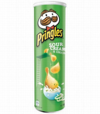 Čipsi Pringles ar Krējuma - sīpolu garšu 165g 1/18 (26.10.25) Polija