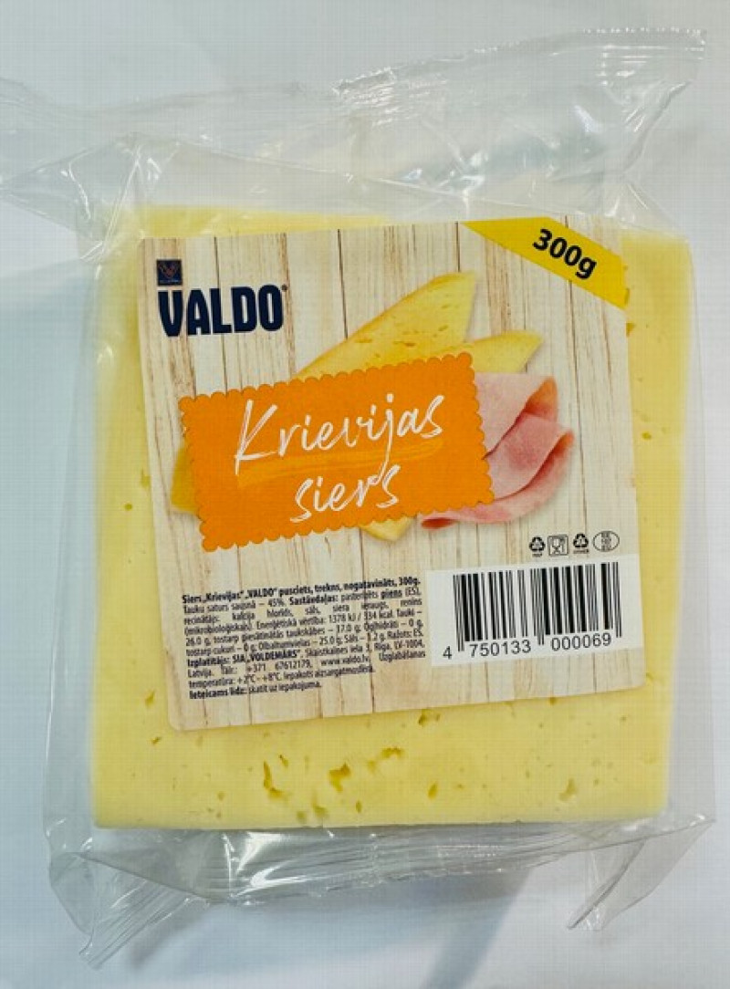 Siers Valdo Krievijas 45% 300g 1/6 (10.06.26) Igaunija