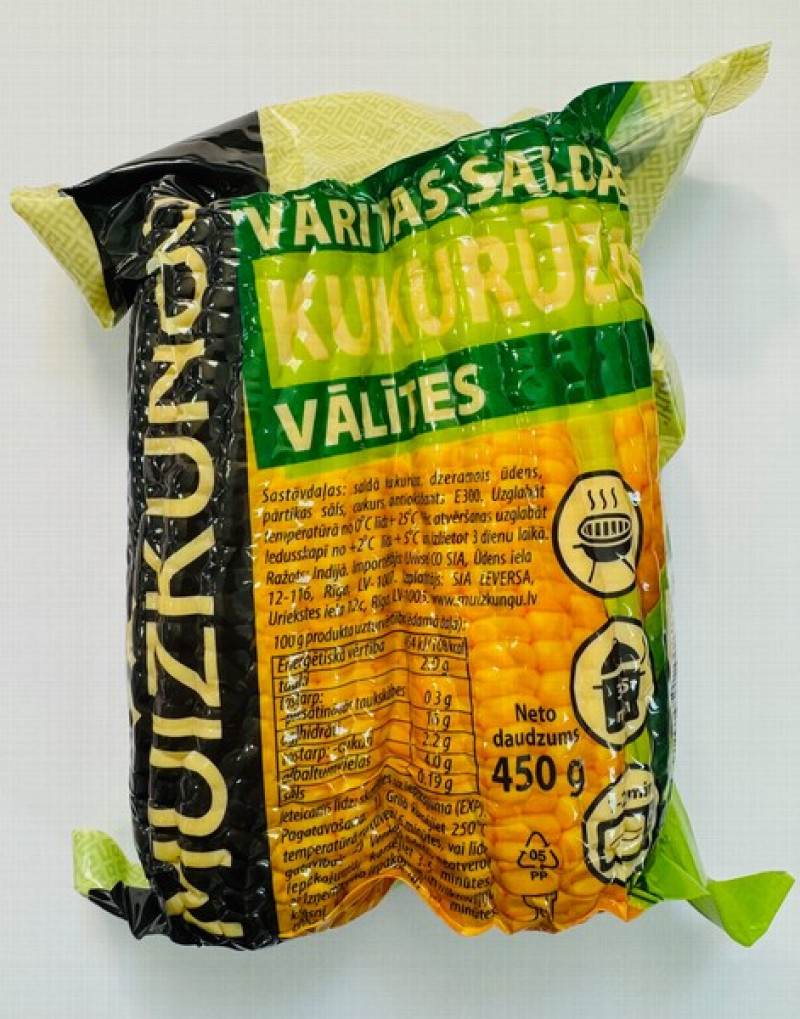 Kukurūzu vālītes saldās 450g Muižkungu (28.12.2025) Indija