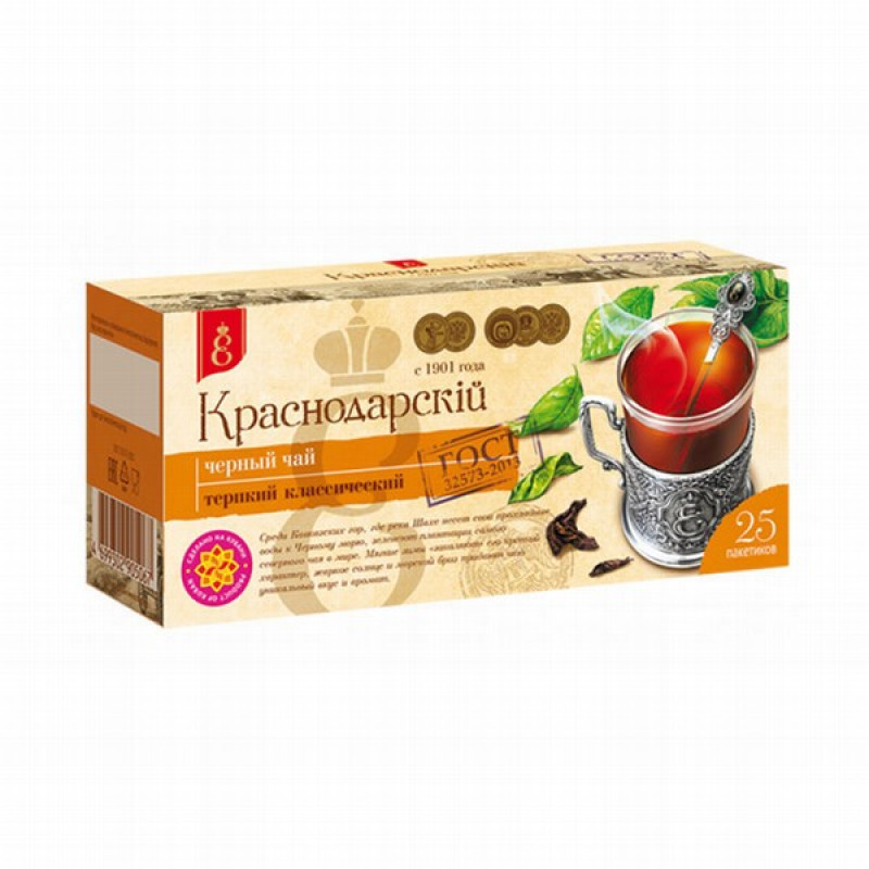 Tēja Krasnodarskij Melnā 2g*25 1/15 (01.09.2027) Krievija
