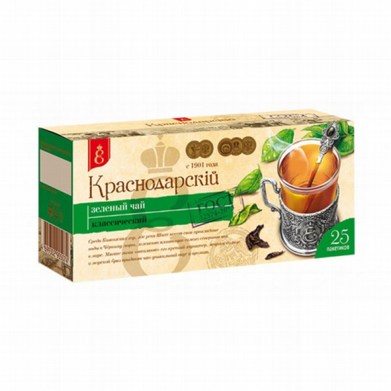 Tēja Krasnodarskij Zaļā 2g*25 1/15 (13.03.2027) Krievija