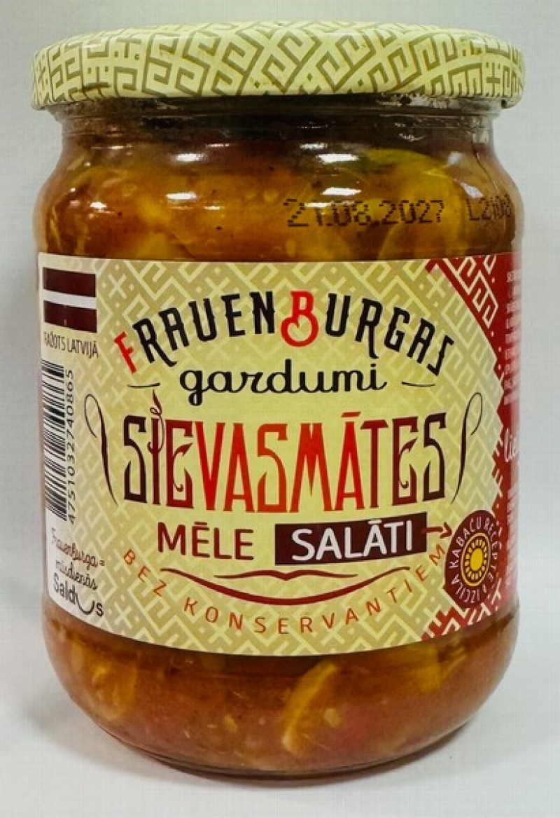Sievasmātes mēles salāti 470g Frauenburgas gardumi 1/8 (06.09.2027) Latvija