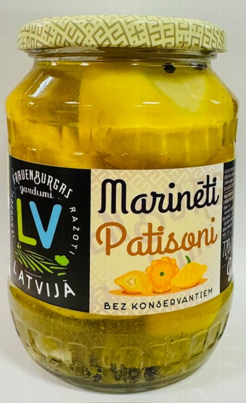 Patisoni marinēti 720g Frauenburgas gardumi 1/6 (20.09.2027) Latvija