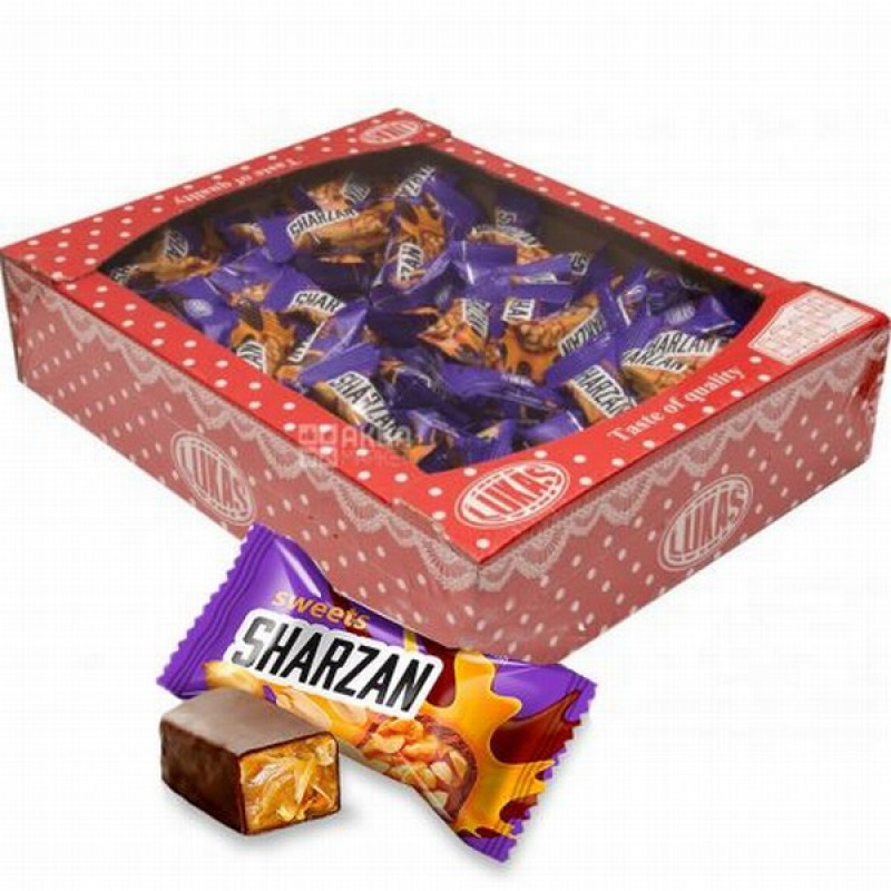 Šokolādes konfektes Sharzan 3kg Lukas (31.07.2026) Ukraina (daudzumu norādīt kg,pilna kaste)