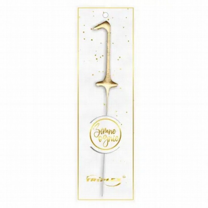 Brīnumsvece 17.5cm cipars - 1