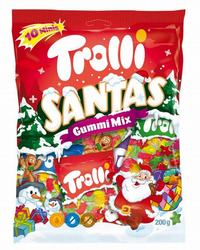 Želejkonfektes Trolli Santas gummi mix 200g (11.02.2026) Vācija