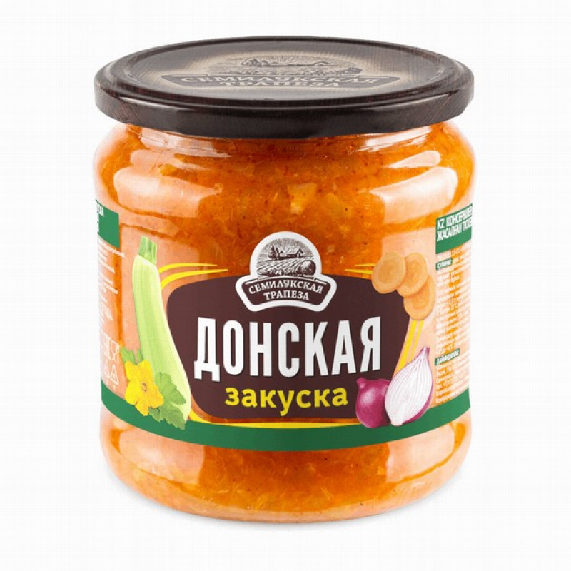 Dārzeņu uzkoda Donskaja 460g Semilukskaja Trapeza 1/8 (18.07.2027) Krievija