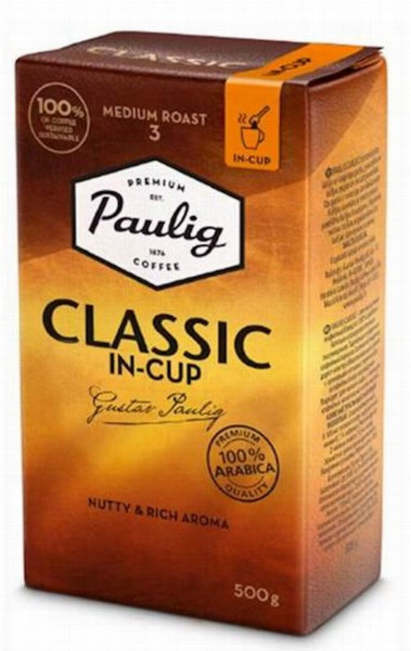 Kafija maltā Paulig Classic IN-CUP 500g  (21.03.27) Somija