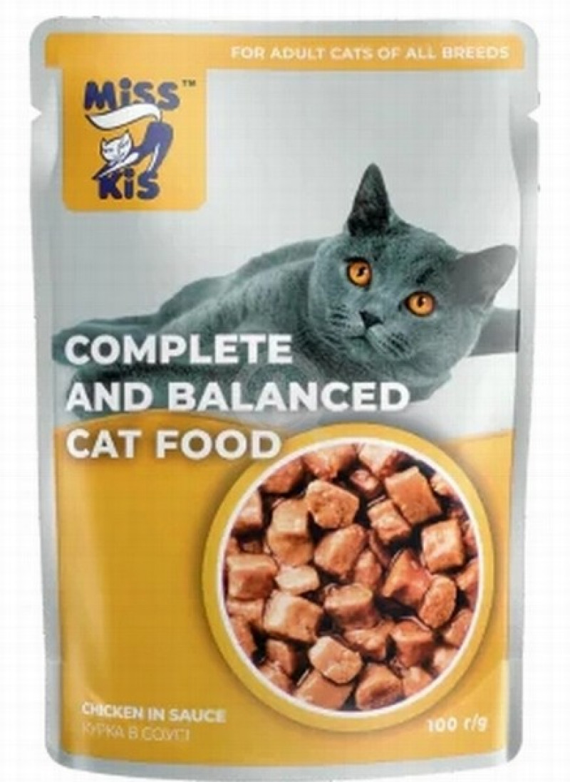 Kaķu konservi Miss Kis ar vistas gaļu 100g (11.07.2026) Ukraina