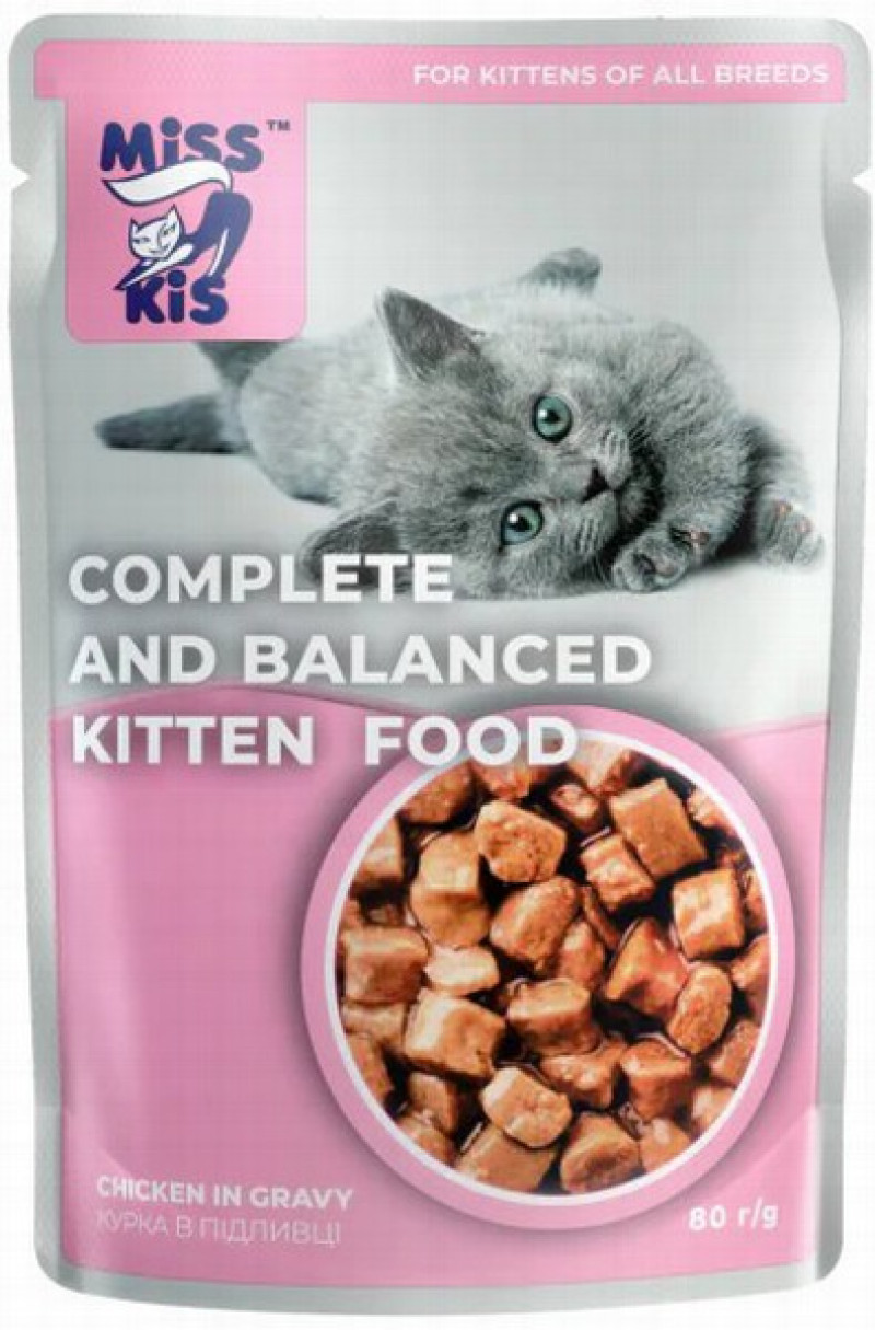 Kaķu konservi Miss Kis kaķēniem ar vistas gaļu 100g (11.07.2026) Ukraina