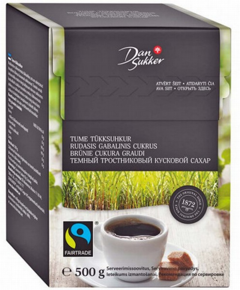 Cukurs graudu Dansukker brūnais 500g Somija 1/10