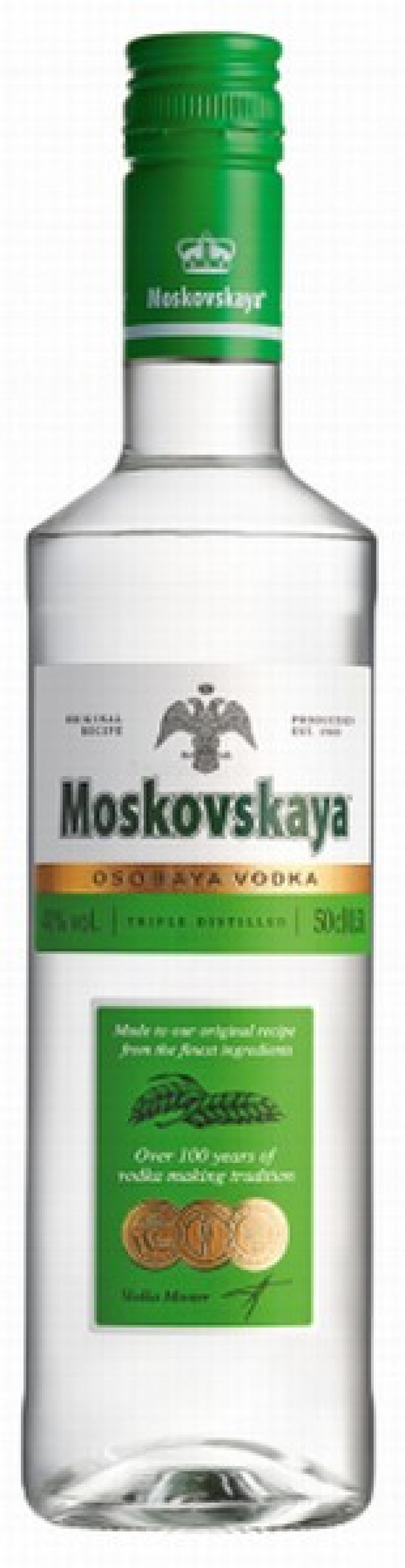 Degvīns Moskovskaja Osobaja 0.5L 40% Latvija