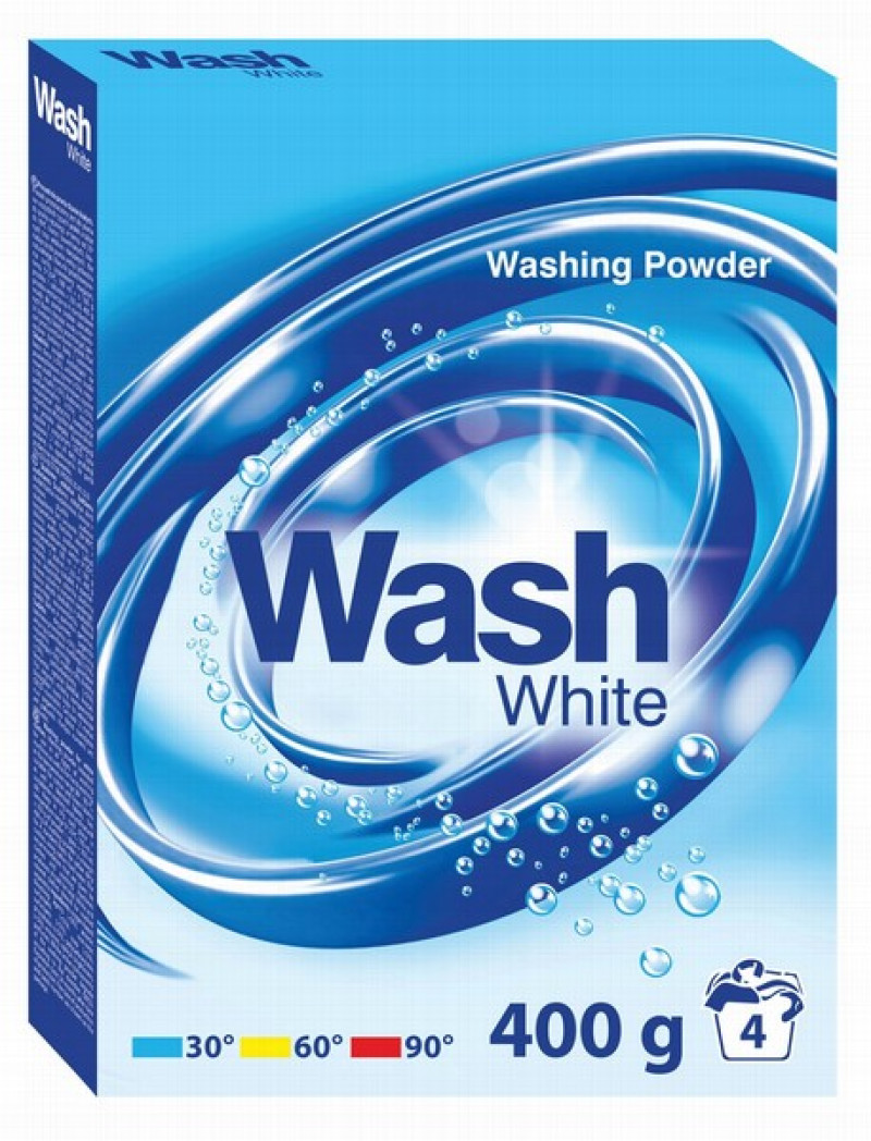 Veļas pulveris Wash baltai veļai 400g (03.03.27) Polija