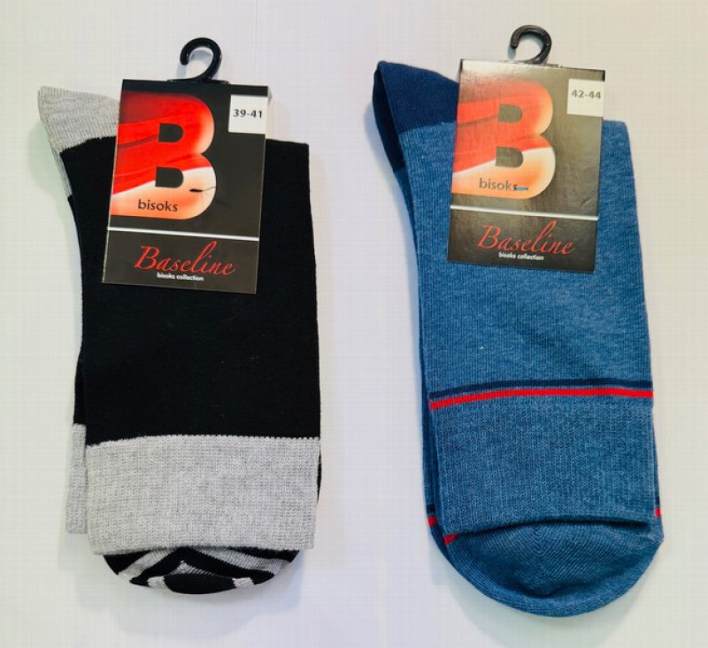 Zeķes Bisoks Smartline vīriešu kokvilnas krāsainas 12158 izmēri 39-41/42-44