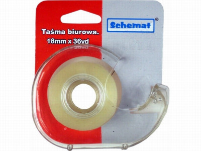 Līmlente 18mm*36 caurspīdīga ar turētāju Schemat