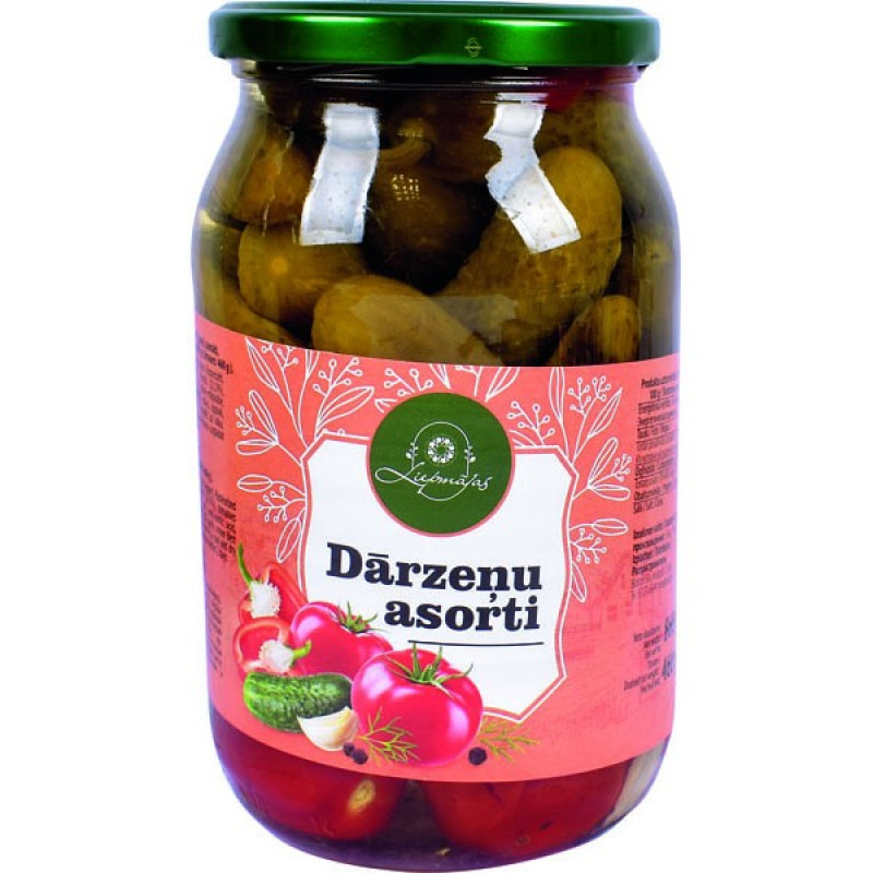 Dārzeņu asorti Gurķi,tomāti,pipari 860g 1/6(12.09.2026) Polija