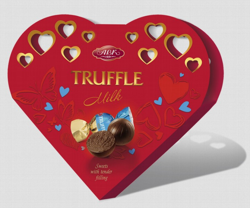 Konfekšu kaste Truffle AVK Sirds 100g (27.12.26) Ukraina