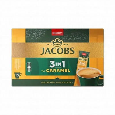 Kafijas dzēriens Jacobs 3in1 Caramel (10gb*11.2g) kastē (2.08.26) Čehija