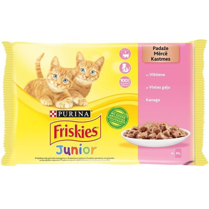 Kaķu konservi Friskies 4*85g Juniors 1/12 (11.2026) Ungārija