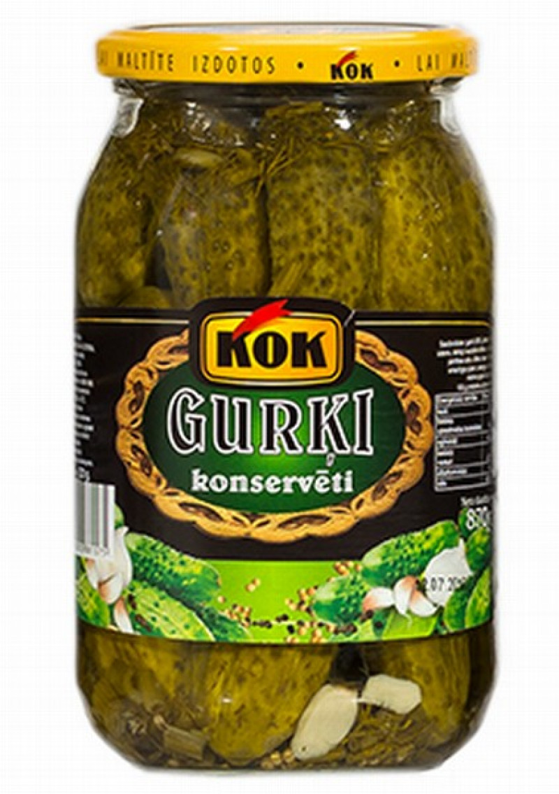 Gurķi konservēti 870g KOK 1/8 (18.03.28) Polija