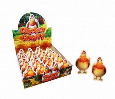 Želejkonfektes Chicken gummy 18g*24gb (01.04.2027) Ķīna
