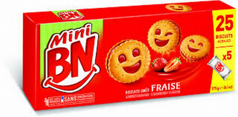 Cepumi BN Mini Fraise zemeņu 175g (30.09.2026) Francija