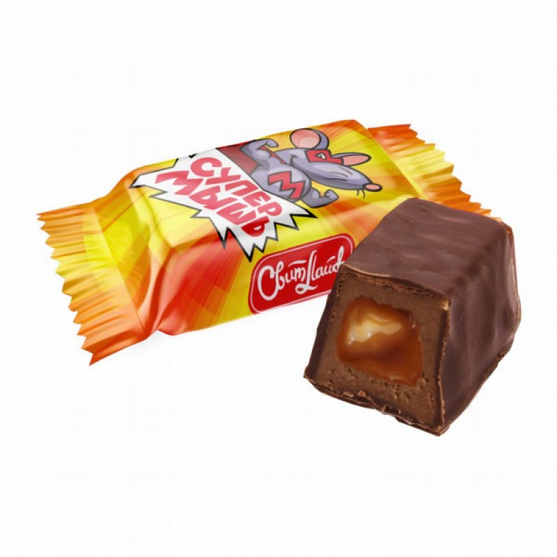 Šokolādes konfektes Super Mouse 1kg Sweet life 1/4 (07.02.2027) Krievija