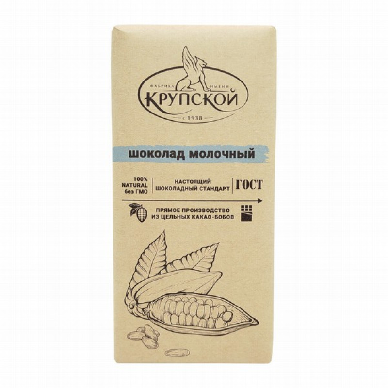 Šokolāde Krupskoj Gost Piena 100% 85g 1/14 (19.01.2026) Krievija
