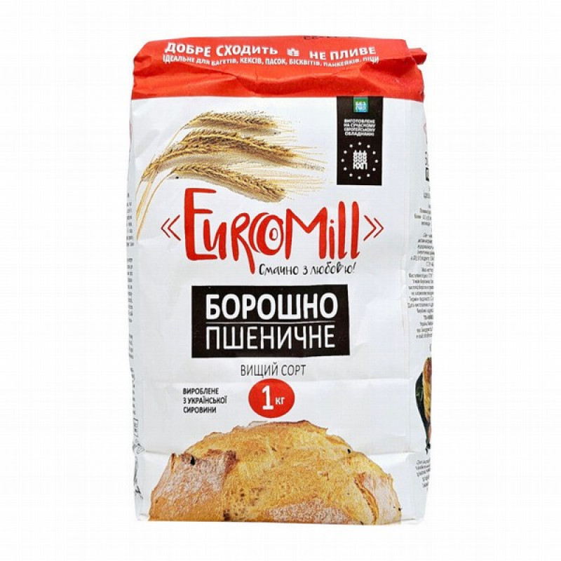 Milti EuroMill kviešu augstākā labuma 1kg 1/10 (27.01.27) Ukraina
