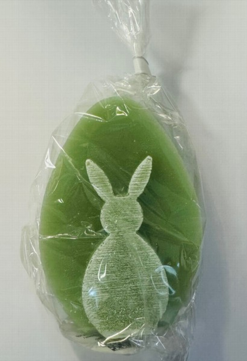 Svece Diana Ola 6.7x9.3cm zaļa 1/12 (Lieldienas)