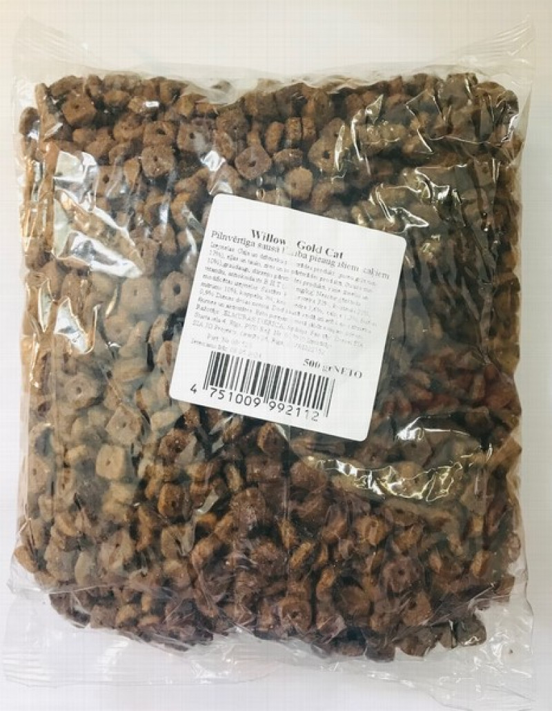 Kaķu sausā barība Willowy Gold 500g 1/20 (13.02.26)