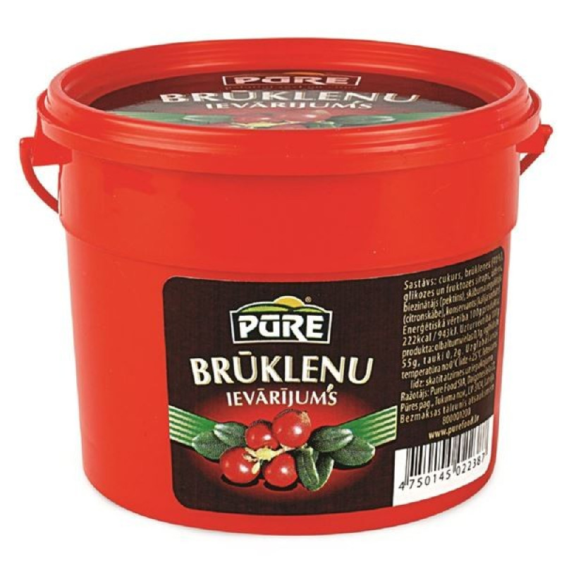 Ievārījums PŪRE brūkleņu 410g 1/6 (24.05.26) Latvija